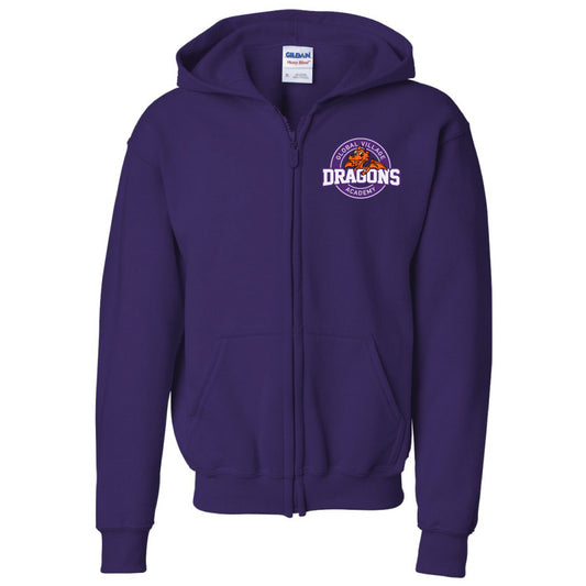 GVA Douglas Dragons Adult Zip-Up Hooded Sweatshirt (18600)